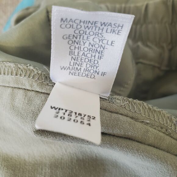 J. Jill Pants Petite Size Large Green Pull On Lyocell Blend Elastic Waist Casual - Picture 9 of 9
